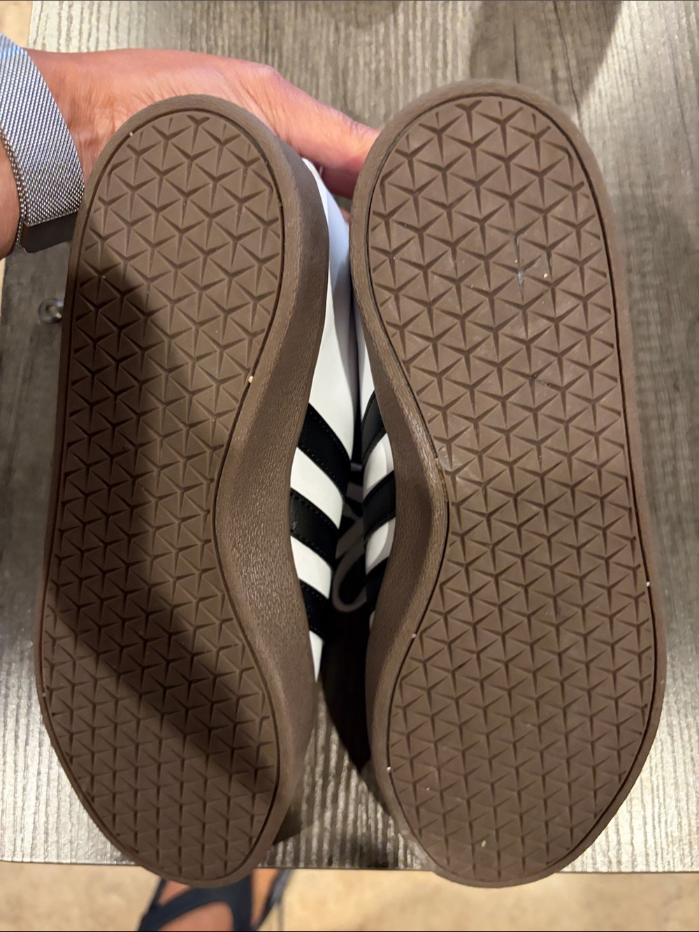 Adidas White and Black Classic Trainer Sneakers - Picture 5 of 5